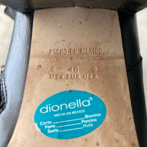 Dionella Black Leather booties - Picture 11 of 15